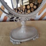 Linen patinated table pscyche mirror