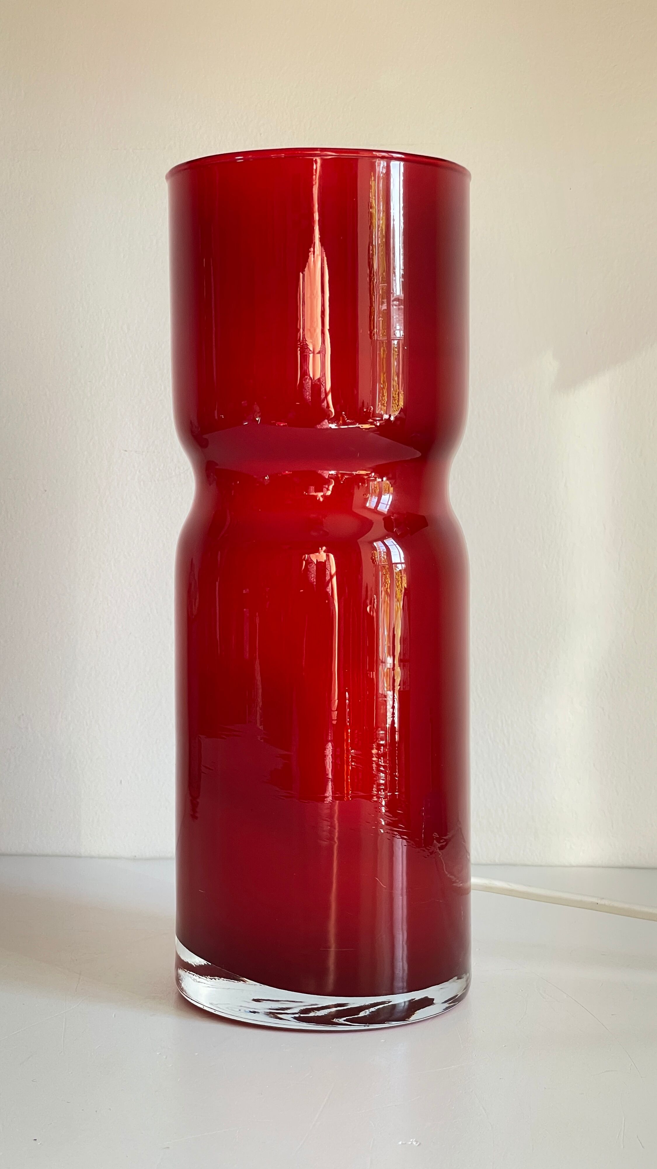 Red glass ambient lamp