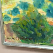 Original Swedish Oil on Canvas – "Landscape" by Lalla Blecher – Signed – Dated 1994 – Framed – 63 × 53 cm (24.8" × 20.9")