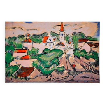 Vanber gouache sur papier circa 1960