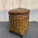 Basket with lided bamboo from Asia
