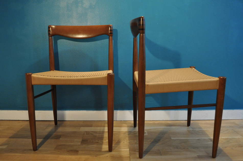 Paire de chaise H.W. Klein, pour Bramin, 1950's