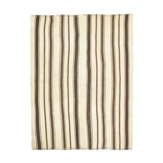 Vintage Turkish Oushak handmade wool cotton beige area rug  152x201