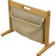 Porte-revues en chêne et jute