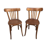 Pair of period bistrot baumann chairs 1940