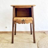 Old wooden hinged cabinet