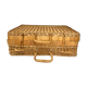 Vintage braided bamboo suitcase