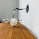Sputnik wall coat rack, white and chrome, vintage