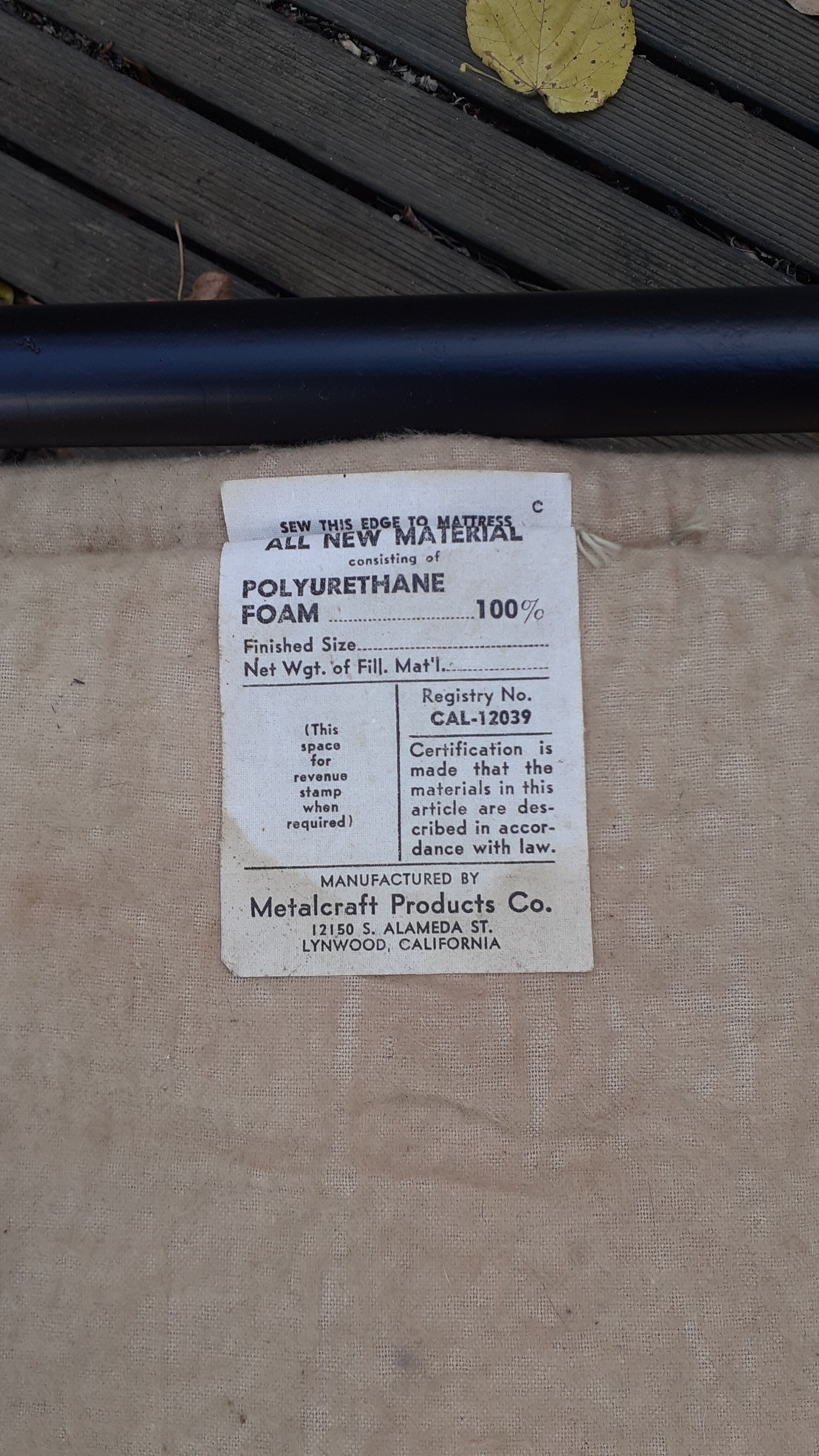 Metal chair year, 60s,  "Metalcraft"