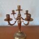 5-light bronze or gilded brass candlestick