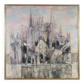 Peinture contemporaine signée Attilio Rossi, huile sur toile, années 1980