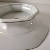 Vierzon porcelain footed plate – Edgar Gaucher, 1950s