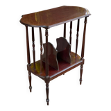 Vinyl or sheet music storage unit, wooden side table with bars