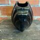Vintage 1970s Black Ceramic Shell Vase #D690