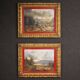 Italian landscape with wayfarers, oil on canvas dated 1845