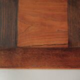 Art Deco table or desk, solid oak and marquetry, France 1930