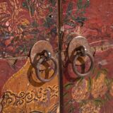 Ancienne armoire rouge à deux portes (c.1900) #16