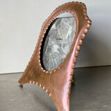 Art nouveau copper and metal picture frame
