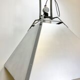 Silver industrial ceiling lamp, 1970s