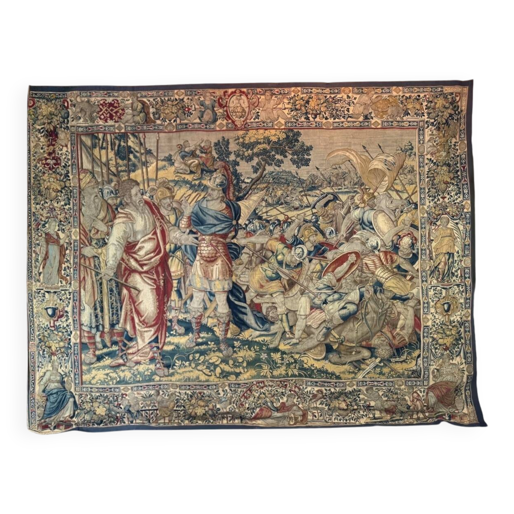 Tapisserie de Bruxelles, scène de bataille, seconde moitié du XVIème siècle