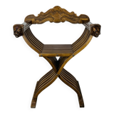 Florentine Savonarola folding chair, wood, Renaissance style