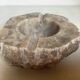 Large ashtray, red veined alabaster pocket tray.