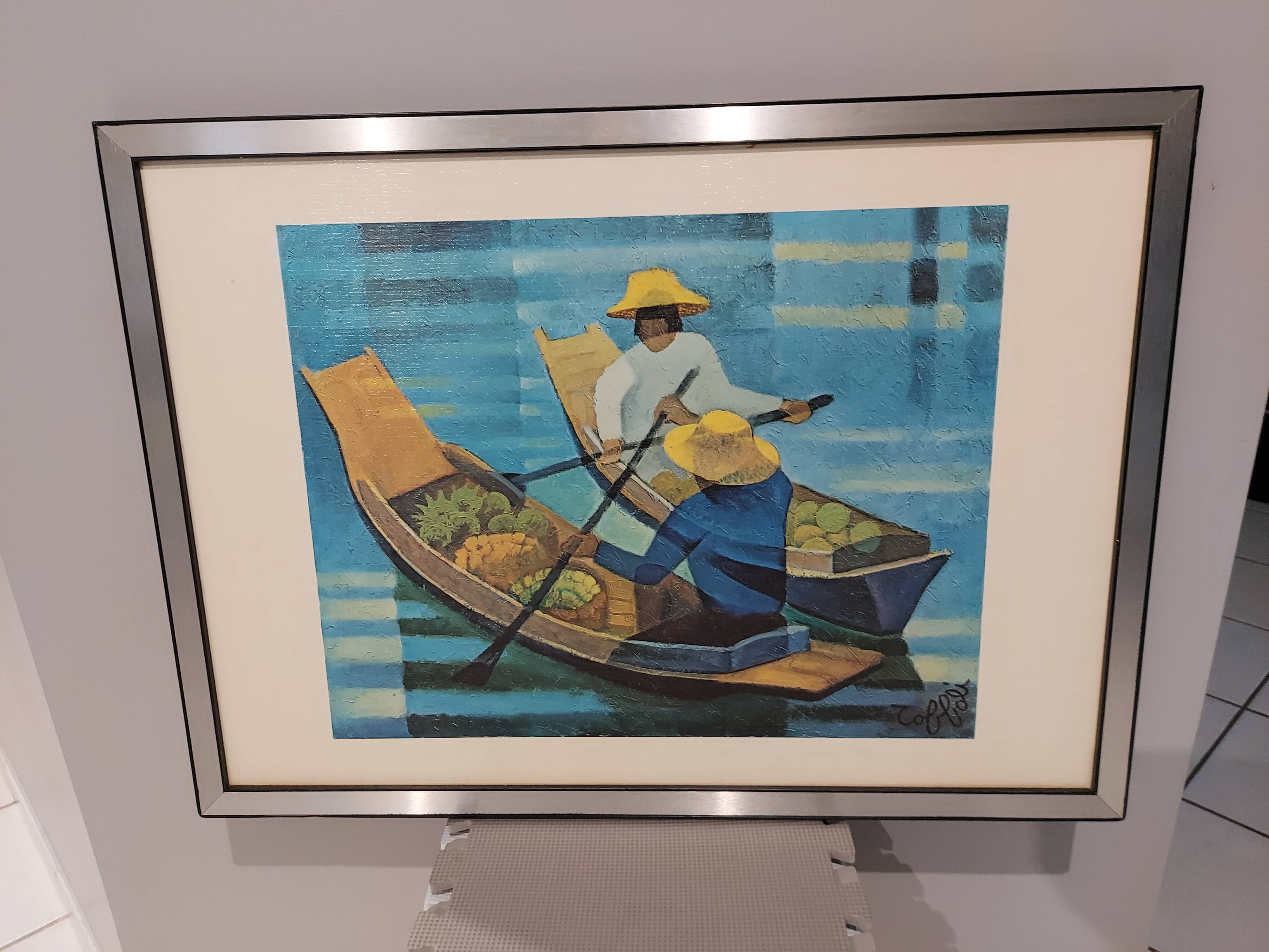 Vintage painting design 1970s