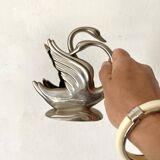 Zoomorphic letter holder, swans
