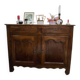 Antique high buffet in solid wood from the late 19th to early 20th century.