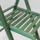 Chaise pliante vintage en bois des années 1970, par Realpina Italie, finition verte