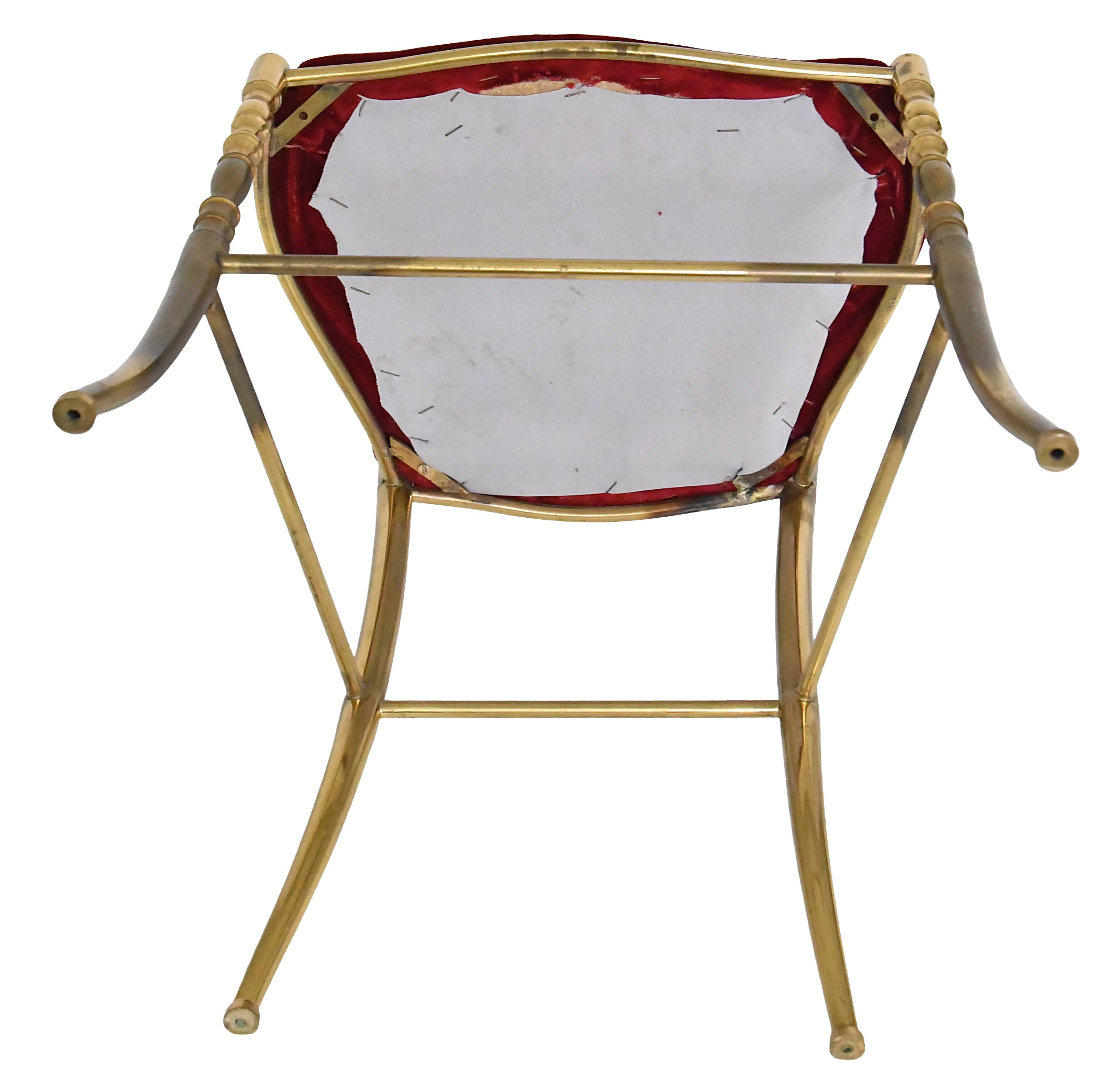 Chaise Chiavari vintage en laiton doré