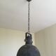 Large round sheet metal pendant light