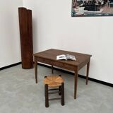 1900 solid walnut desk with two drawers