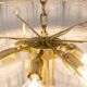 Translucent white Murano glass chandelier. Italy, contemporary work.