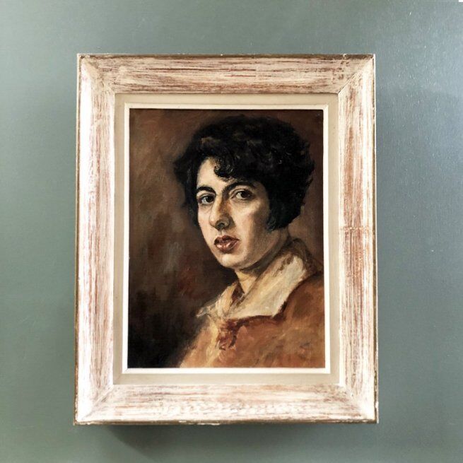 Tableau ancien "Portrait de femme 1935"