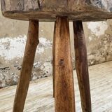 Tabouret ancien bois exotique