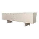 Vintage wooden sideboard with chalk-colored satin lacquer finish