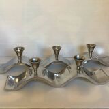 Pair of designer wave candlesticks
