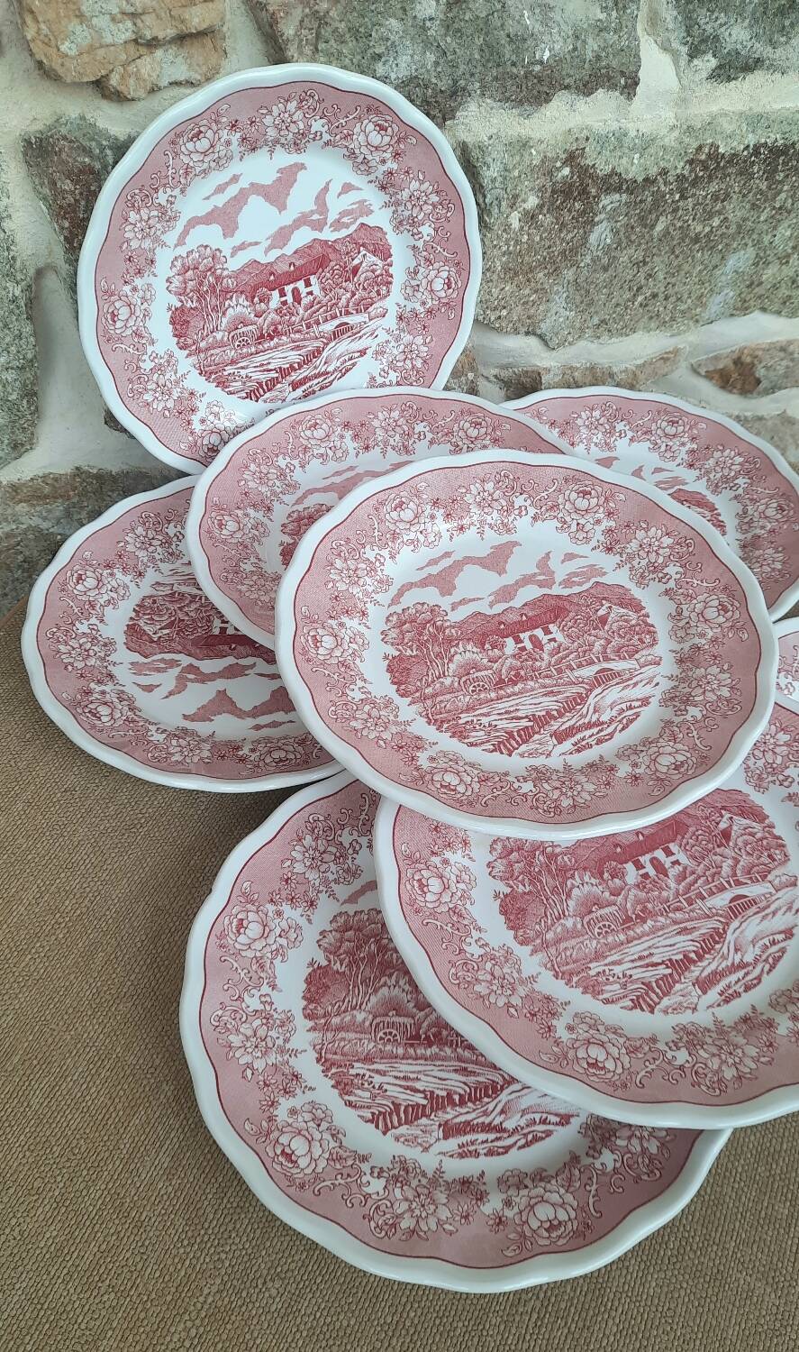 Swiss Landscape dessert plate