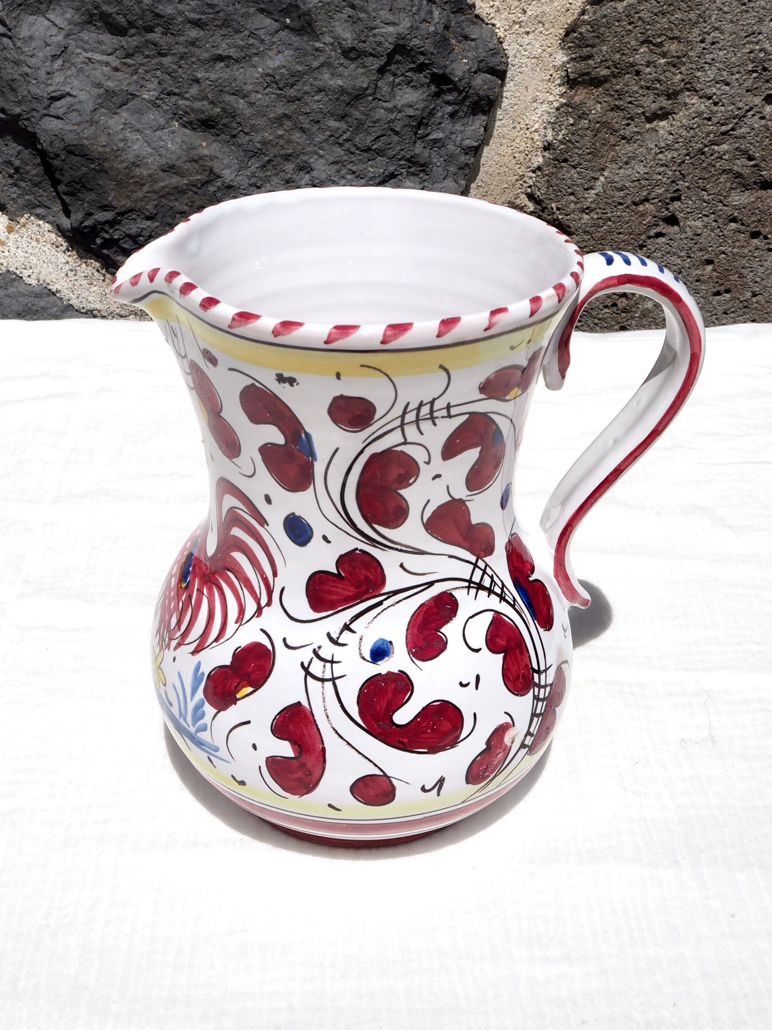 Italian ceramic pitcher