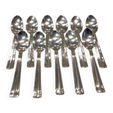 11 silver-plated coffee spoons, goldsmith Argit, art deco style