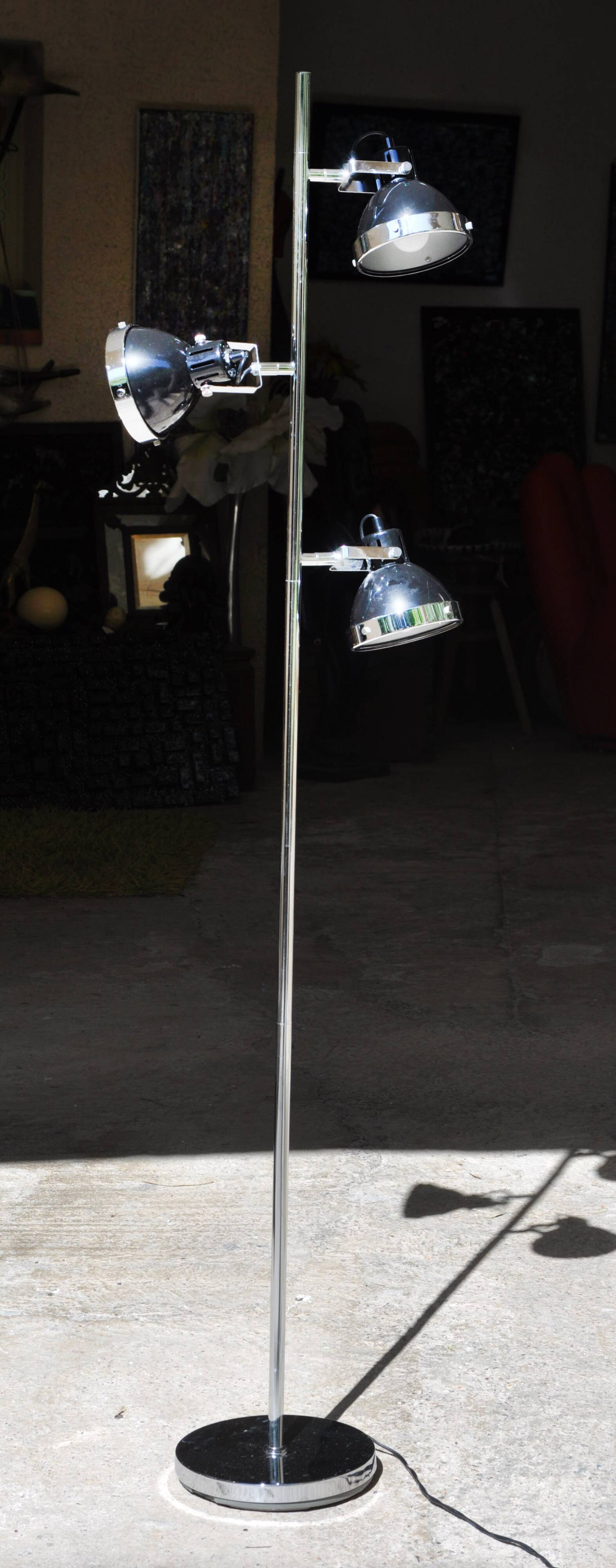 Floor lamp, 3 spotlights. Seylumiere France brand