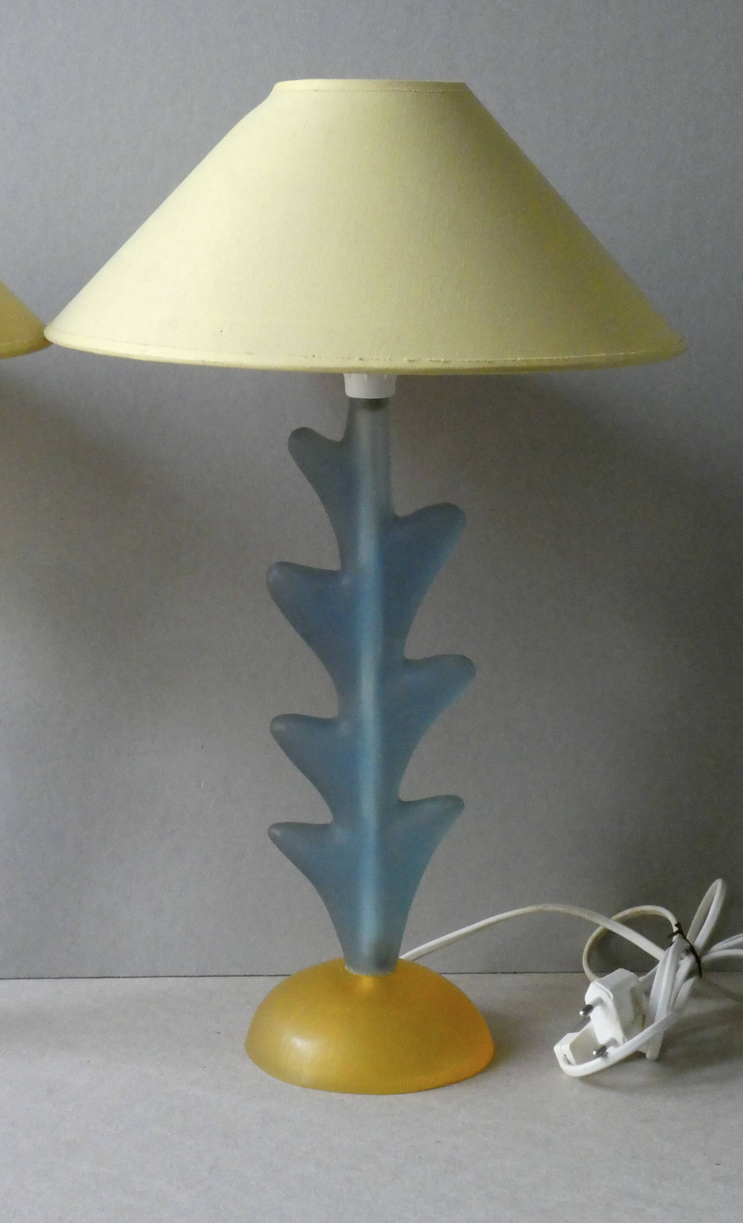 Paire de lampes design Trait d'Union des années 80
