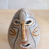 Ceramic wall mask Mayan mask from Accolay, 60s