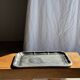 Large vintage silver-plated tray with a floral design in Art Nouveau style L4