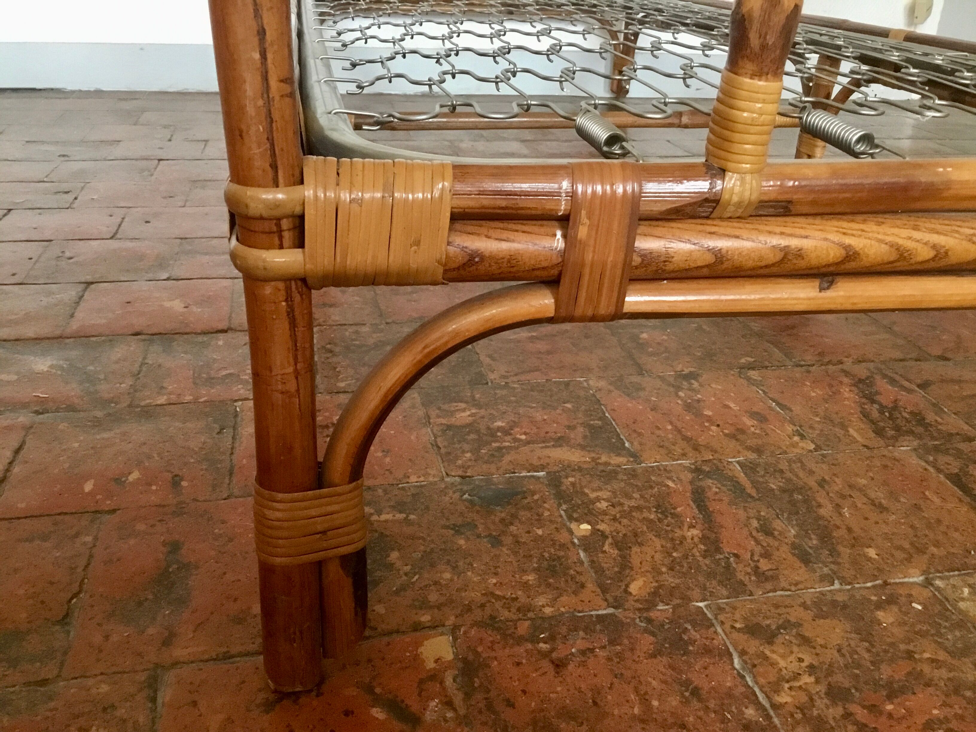 Vintage rattan bed