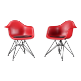 Pair of chairs Vitra by Charles Ray Eames model DAR