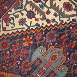 Handmade antique Persian Bidjar rug 149cm x 225cm 1880s - 1B194