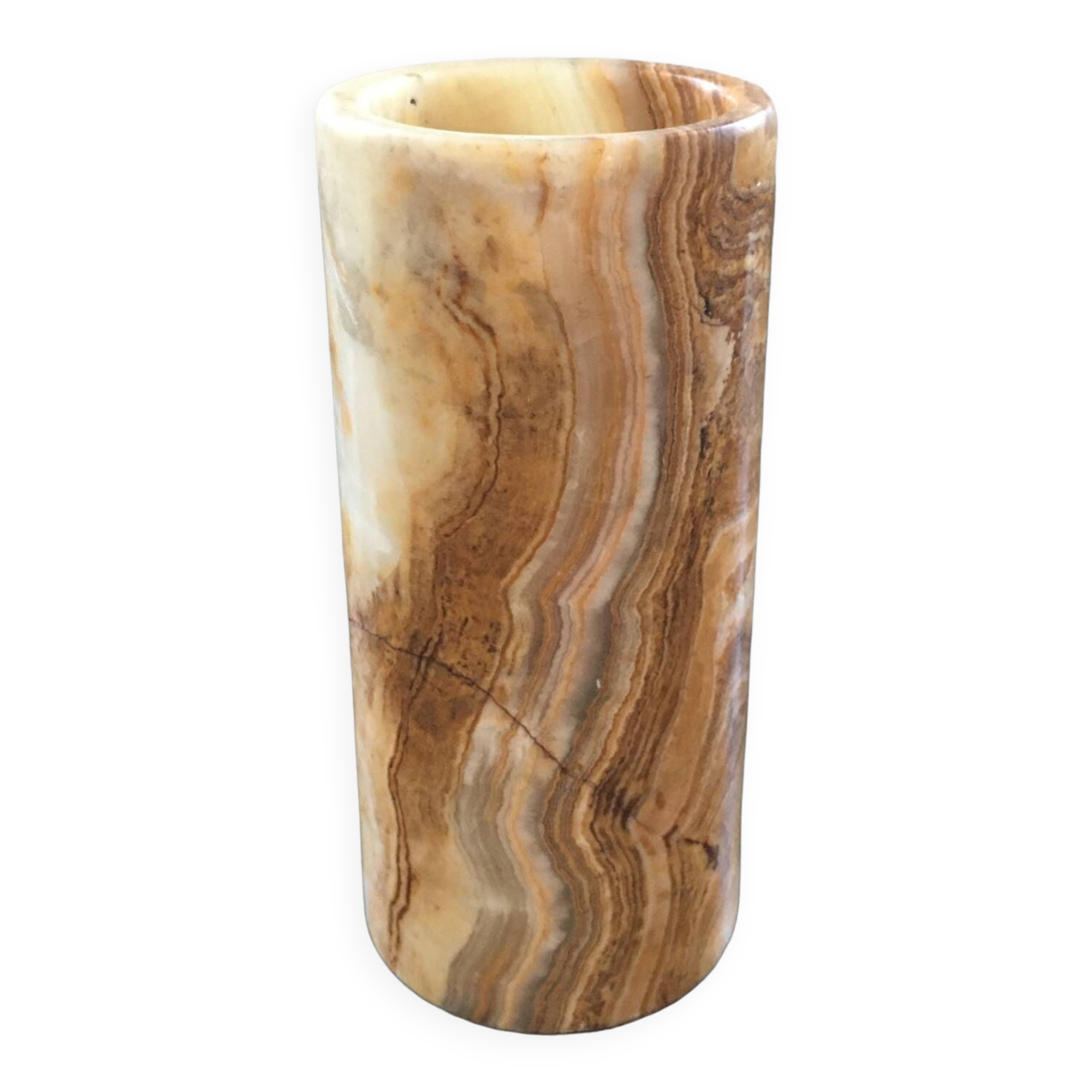 Onyx scroll vase