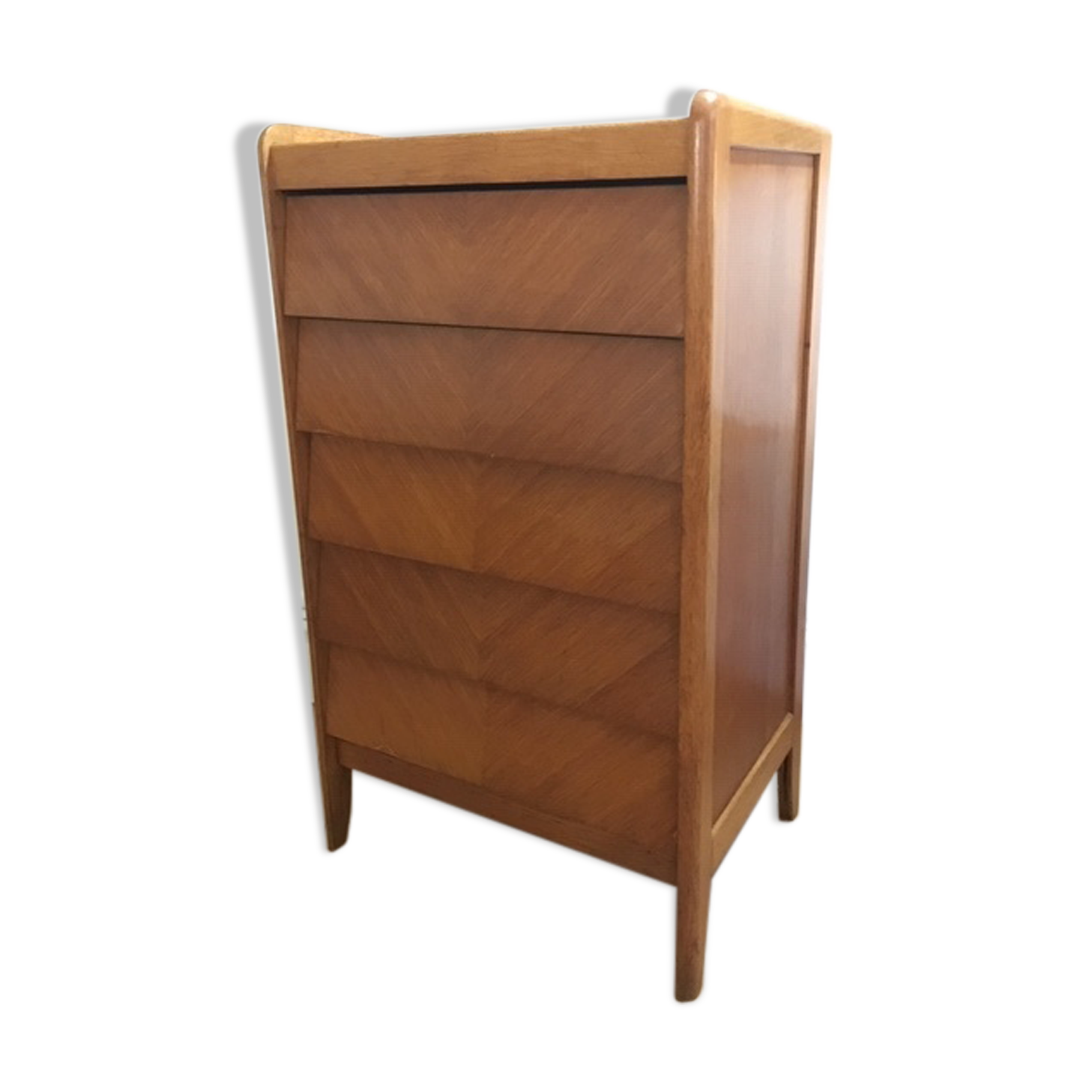 Vintage blond oak chiffonier 1950
